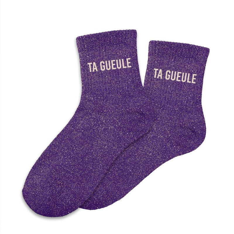 Chaussettes paillettes TA GUEULE